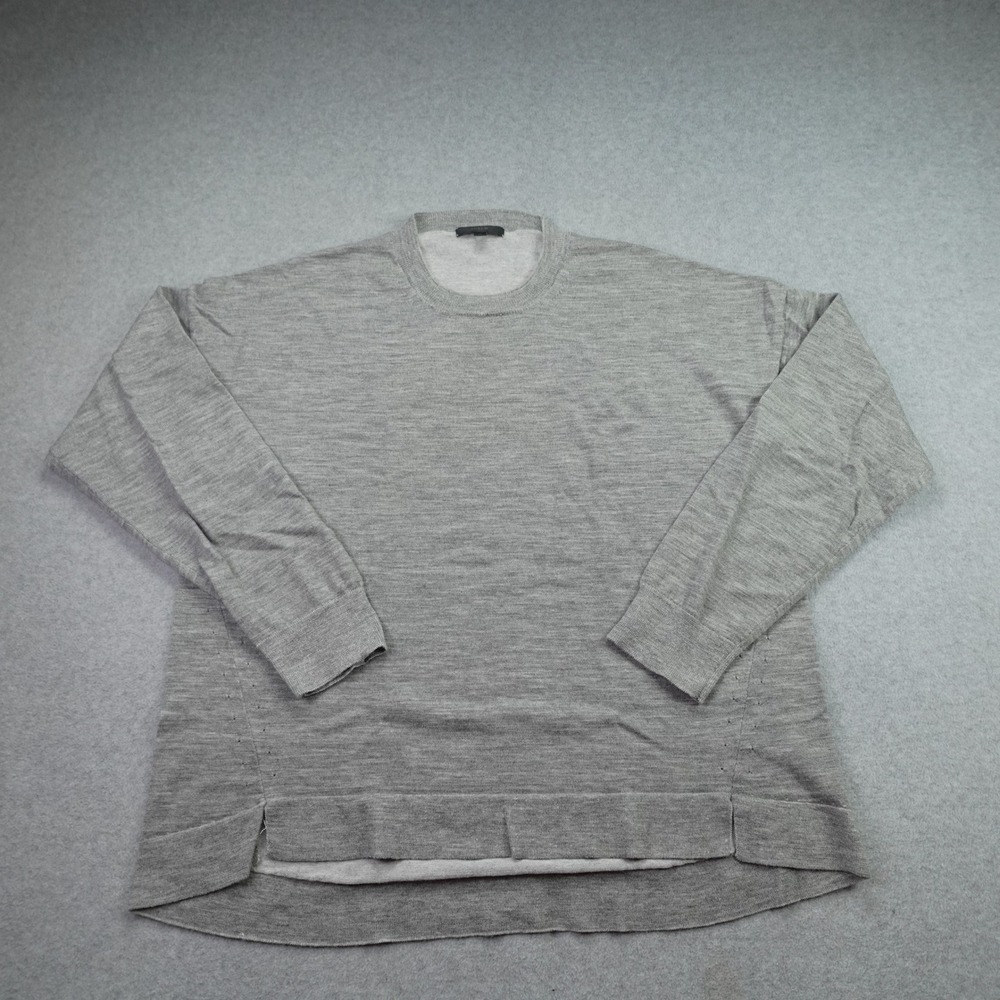 J.Crew Sweater Womens XL Gray Oversized Merino Wool Cotton Pullover